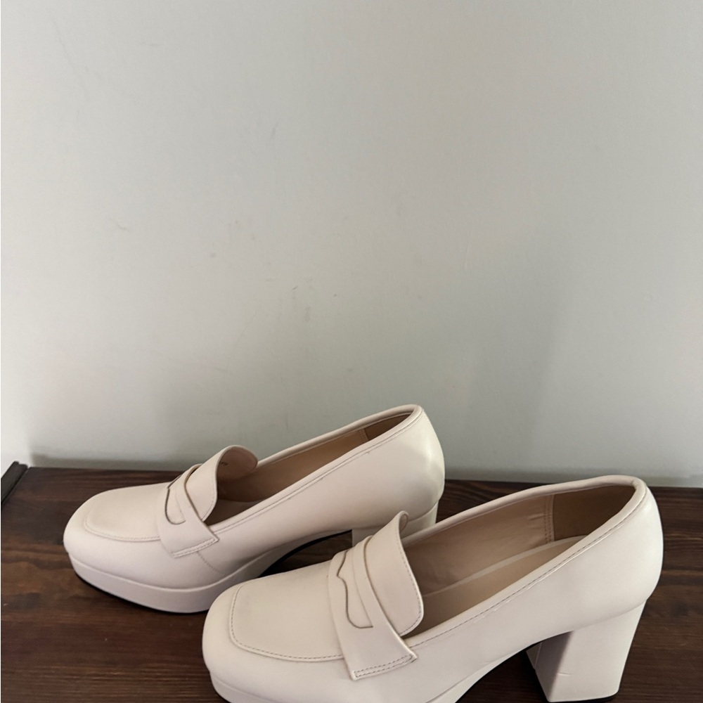 Urban Outfitters Cream Platform Loafers